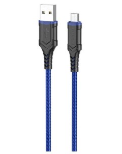 Кабель USB Micro USB 2 4A 1м синий BX67 6974443383393 Borofone