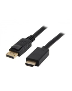 Кабель переходник адаптер DisplayPort 20M HDMI 19M экранированный 3 м черный KS 385 3 Ks-is
