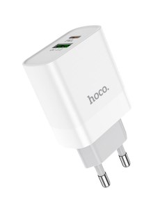 Сетевое зарядное устройство Hoco C80A Rapido 20 Вт, USB, USB type-C, Quick Charge, PD, 3.1А, белый