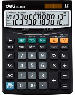 Калькулятор настольный E1630 12 разрядный однострочный экран черный E1630 Deli