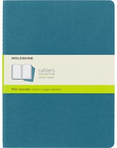 Блокнот CAHIER JOURNAL 190х250мм без линовки 120 листов голубой CH023B44 1шт Moleskine