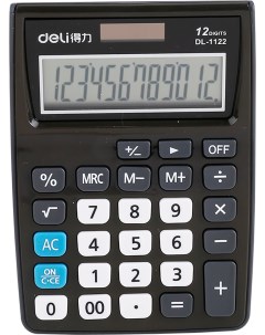 Калькулятор настольный E1122 GREY 12 разрядный однострочный экран серый E1122 GREY Deli