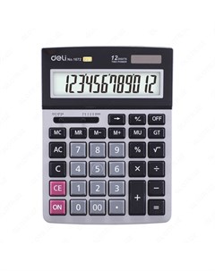 Калькулятор настольный E1672 12 разрядный однострочный экран черный серый E1672 Deli