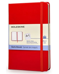 Блокнот для рисования 104 листов 130x210 мм твердая обложка красный CLASSIC SKETCHBOOK ARTQP063R Moleskine