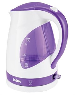 Чайник EK1700P 1 7л 2200Вт закрытая спираль пластик белый фиолетовый Bbk