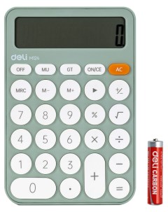 Калькулятор настольный EM124 12 разрядный однострочный экран зеленый EM124GREEN Deli