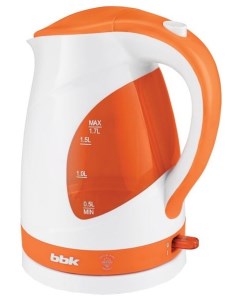 Чайник EK1700P 1 7л 2200Вт закрытая спираль пластик белый оранжевый Bbk