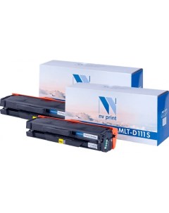 Картридж лазерный NV MLT D111S SET2 MLT D111S SU812A черный 1000 страниц 2 шт совместимый для Samsun Nv print