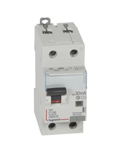 Выключатель автоматический дифференциального тока DX3 6000 1P N C 25А AC 30мА 411004 Legrand