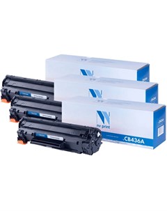 Картридж лазерный NV CB436A SET3 36A CB436A черный 2000 страниц 3 шт совместимый для LJ M1120 mfp M1 Nv print
