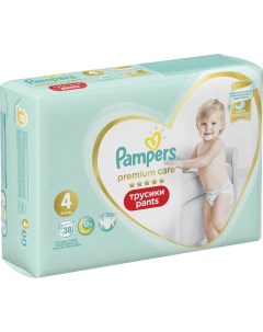 Детские подгузники трусики Premium Care Pants 4 9 15 кг 38 шт Pampers