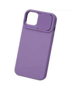 Чехол накладка Soft Case With Camera Slider для смартфона Apple iPhone 13 Pro Max пластик фиолетовый Unbroke