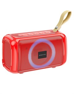 Портативная акустика BR17 Cool 5 Вт FM AUX USB microSD Bluetooth подсветка красный 6974443380750 Borofone