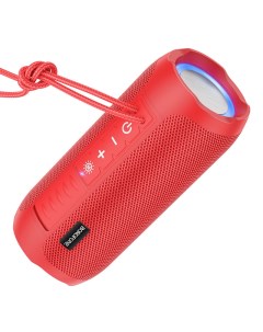 Портативная акустика BR21 10 Вт FM AUX USB microSD Bluetooth подсветка красный 6974443383621 Borofone