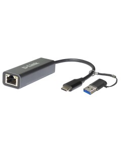 Сетевая карта DUB 2315 1xRJ 45 2 5 Гбит с USB 3 0 Type A Type C Retail DUB 2315 A1A D-link