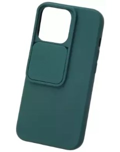 Чехол накладка Soft Case With Camera Slider для смартфона Apple iPhone 13 Pro Max пластик зеленый УТ Unbroke