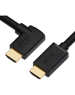 Кабель HDMI 19M HDMI 19M прямой правый угол v2 0 4K экранированный 3 м черный GCR 52323 Greenconnect