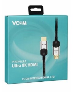 Кабель HDMI 19F HDMI 19F v2 1 4K 8K 2 м черный CG865 2M Vcom