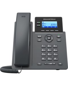 VoIP телефон GRP 2602P 2 линии 4 SIP аккаунта монохромный дисплей PoE черный без БП GRP2602P Grandstream