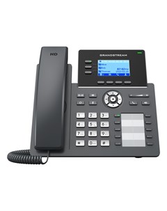 VoIP телефон GRP2604P 3 линии 6 SIP аккаунтов монохромный дисплей PoE черный без б п GRP2604P Grandstream