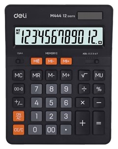 Калькулятор настольный EM444 12 разрядный однострочный экран черный EM444 Deli