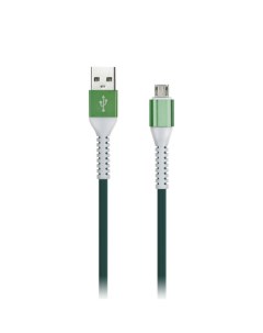Кабель Micro USB USB 2A 1м зеленый iK 12FL NBgreen Smartbuy