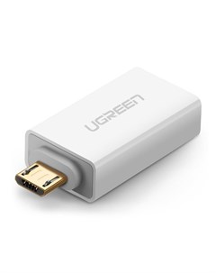 Переходник адаптер Micro USB USB OTG белый US195 30529 Ugreen