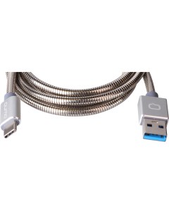 Кабель USB USB Type C OTG 3A 1м серебристый 22478 Qumo