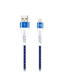 Кабель Lightning 8 pin USB 2A 1м синий CHESS iK 512CSS NBblue Smartbuy