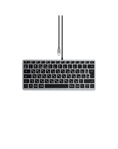 Клавиатура проводная Slim W1 мембранная подсветка USB Type C серый космос ST UCSW1M RU Satechi