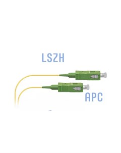 Патч корд оптический SC APC SM SC APC SC APC одномодовый 0 9 G 657 A1 одинарный 1м желтый PC SC APC  Snr