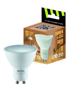 Лампа светодиодная GU10 рефлектор 12Вт 3000K тёплый белый 760лм 5038745 Jazzway