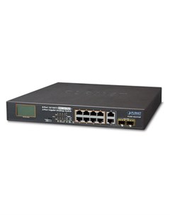 Коммутатор FGSD 1022VHP кол во портов 8x100 Мбит с кол во SFP uplink combo RJ 45 SFP 2x1 Гбит с уста Planet