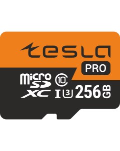 Карта памяти 256Gb microSDXC Pro Class 10 UHS I U3 TSLMSD256GU3 Tesla