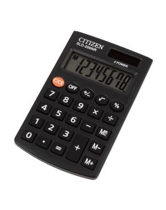Калькулятор карманный BusinessProLine SLD 200NR 8 разрядный однострочный экран черный Citizen