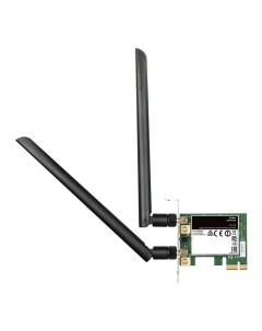 Адаптер Wi Fi DWA 582 802 11a b g n ac 2 4 5 ГГц до 866 Мбит с 18 дБм PCI E внешних антенн 2x4 5 дБи D-link