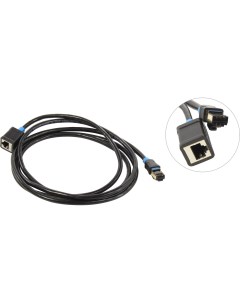 Патч-корд удлинитель SSTP кат.6, 1.5 м, RJ45-RJ45, черный, CU, экранированный, (IBLBG) Vention