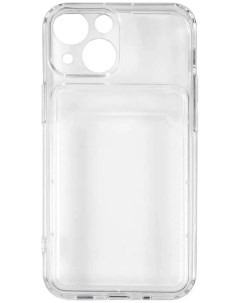 Чехол накладка Crystal Credit Card Case для смартфона Apple iPhone 13 mini силикон прозрачный УТ0000 Ibox