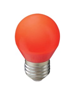 Лампа светодиодная E27 шар G45 5Вт 4000K 4000K красный globe color K7CR50ELB K7CR50ELB Ecola