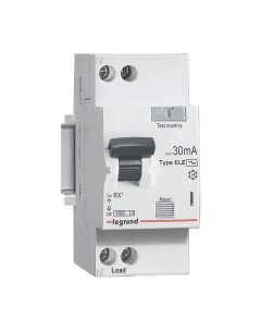 Выключатель автоматический дифференциального тока RX3 1P N 20А AC 30мА 419400 Legrand