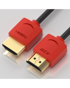 Кабель HDMI 19M HDMI 19M v2 0 4K экранированный 1 м черный красный SLIM HM502 51213 Gcr