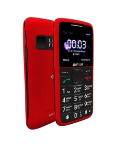 Мобильный телефон S220 2 2 220x176 TFT 32Mb BT 1xCam 2 Sim 900 мА ч micro USB красный Digma