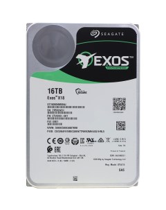 Жесткий диск HDD 16Tb Exos X18 3 5 7 2K 256Mb 4Kn 512e SAS 12Gb s ST16000NM004J Seagate