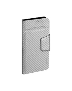 Чехол подставка Wallet Fold M для смартфона 4 3 5 5 серый 87065 Deppa