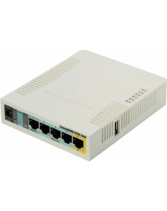 Wi Fi роутер RouterBOARD 951Ui 2HnD 802 11n 2 4 ГГц до 300 Мбит с LAN 5x100 Мбит с внутренних антенн Mikrotik