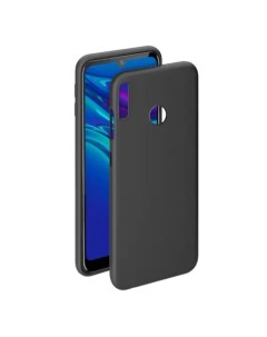 Чехол накладка Gel Color Case для смартфона Huawei Y6 2019 термопластичный полиуретан TPU черный 866 Deppa