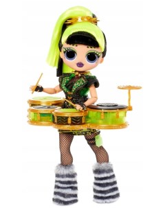 Кукла модель OMG Remix Rock Bhad Gurl and Drums 28 см укла упаковка 15 сюрпризов 2 комплекта одежды  L.o.l. lil outrageous littles