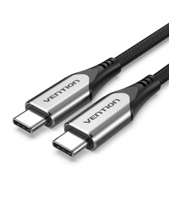Кабель USB Type C USB Type C экранированный 3A 1 5 м серый TAAHG Vention