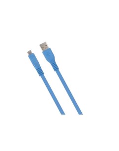 Кабель USB Micro USB плоский быстрая зарядка 3A 2 м синий УТ000027531 Mb mobility