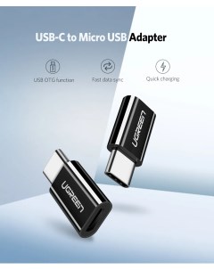 Переходник адаптер Micro USB USB Type C черный US157 30391 Ugreen